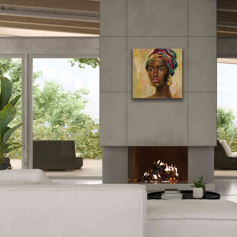 Image of 'African Face II' by Silvia Vassileva, Canvas Wall Art,26 x 26