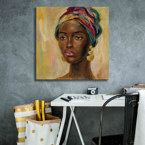 Image of 'African Face II' by Silvia Vassileva, Canvas Wall Art,26 x 26