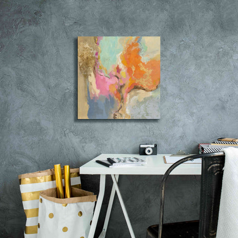 Image of 'Tangerine Gold Mid Mod' by Silvia Vassileva, Canvas Wall Art,18 x 18