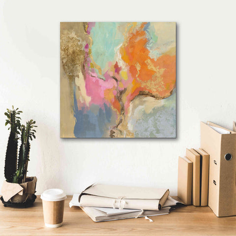 Image of 'Tangerine Gold Mid Mod' by Silvia Vassileva, Canvas Wall Art,18 x 18