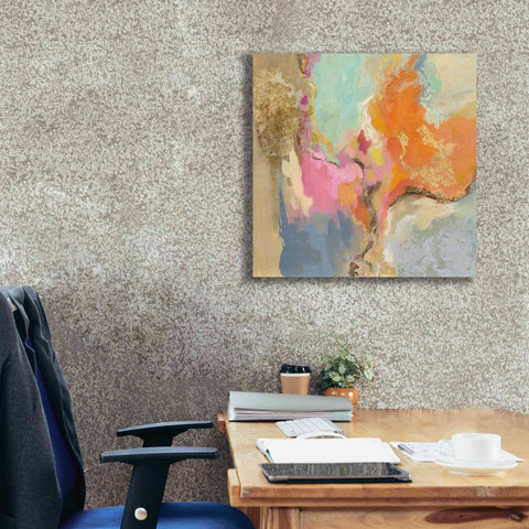 Image of 'Tangerine Gold Mid Mod' by Silvia Vassileva, Canvas Wall Art,26 x 26