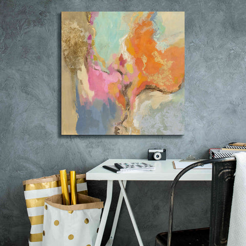 Image of 'Tangerine Gold Mid Mod' by Silvia Vassileva, Canvas Wall Art,26 x 26