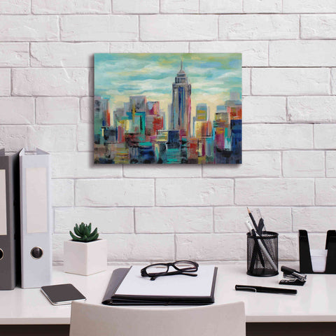 Image of 'Colorful Day in Manhattan' by Silvia Vassileva, Canvas Wall Art,16 x 12