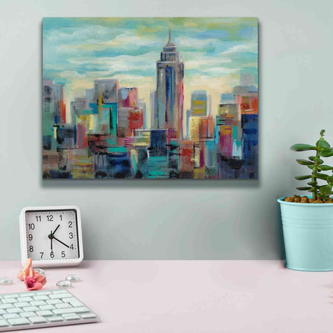 Image of 'Colorful Day in Manhattan' by Silvia Vassileva, Canvas Wall Art,16 x 12