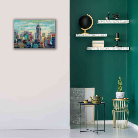 Image of 'Colorful Day in Manhattan' by Silvia Vassileva, Canvas Wall Art,26 x 18