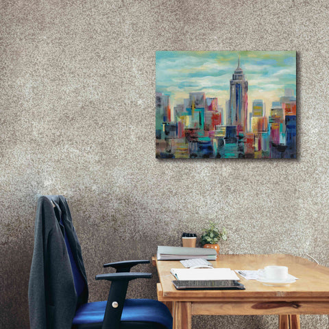 Image of 'Colorful Day in Manhattan' by Silvia Vassileva, Canvas Wall Art,34 x 26