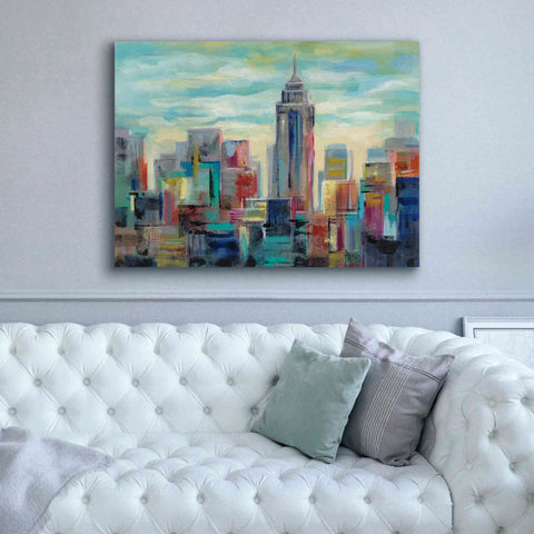 Image of 'Colorful Day in Manhattan' by Silvia Vassileva, Canvas Wall Art,54 x 40