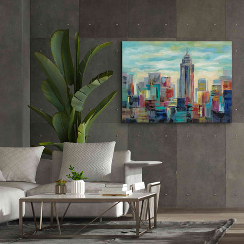 Image of 'Colorful Day in Manhattan' by Silvia Vassileva, Canvas Wall Art,54 x 40