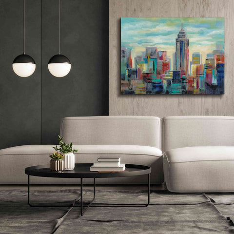 Image of 'Colorful Day in Manhattan' by Silvia Vassileva, Canvas Wall Art,54 x 40
