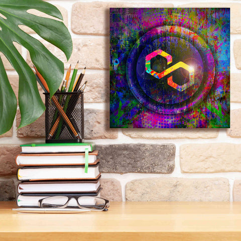 Image of 'MATIC Polygon Crypto,' Canvas Wall Art,12 x 12