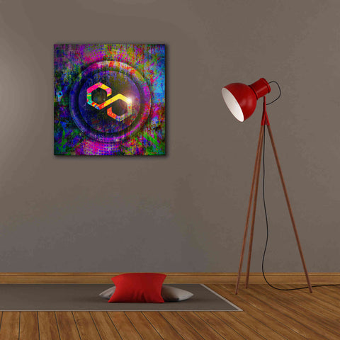 Image of 'MATIC Polygon Crypto,' Canvas Wall Art,26 x 26