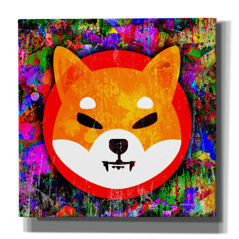 Image of 'SHIB Shiba Inu Crypto,' Canvas Wall Art,12x12x1.1x0,18x18x1.1x0,26x26x1.74x0,37x37x1.74x0