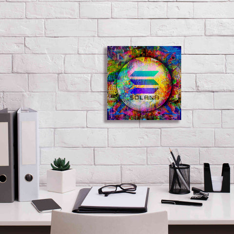Image of 'SOL Solana Crypto,' Canvas Wall Art,12 x 12