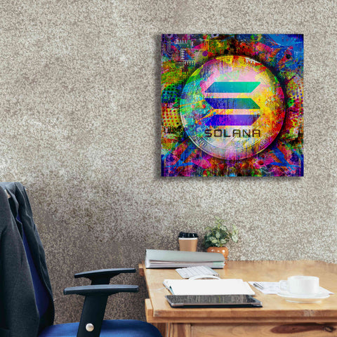 Image of 'SOL Solana Crypto,' Canvas Wall Art,26 x 26