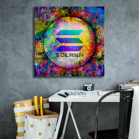 Image of 'SOL Solana Crypto,' Canvas Wall Art,26 x 26