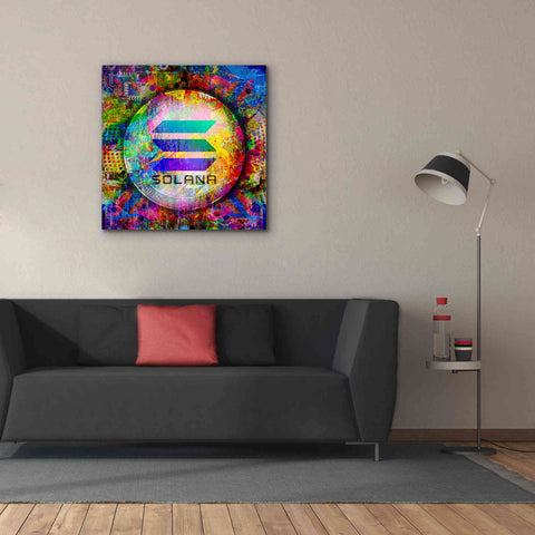 Image of 'SOL Solana Crypto,' Canvas Wall Art,37 x 37