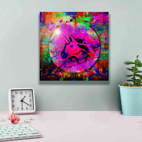 Image of 'UNI Uniswap Crypto,' Canvas Wall Art,12 x 12