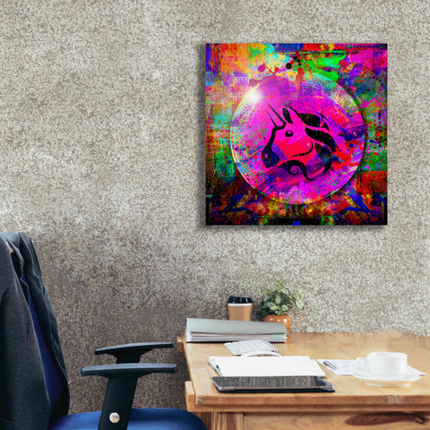 Image of 'UNI Uniswap Crypto,' Canvas Wall Art,26 x 26