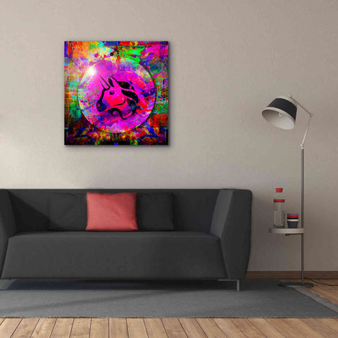 Image of 'UNI Uniswap Crypto,' Canvas Wall Art,37 x 37