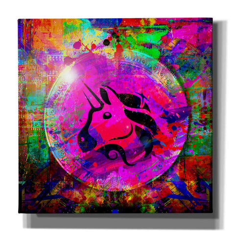 Image of 'UNI Uniswap Crypto,' Canvas Wall Art,12x12x1.1x0,18x18x1.1x0,26x26x1.74x0,37x37x1.74x0