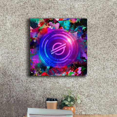 Image of 'XLM Stellar Crypto,' Canvas Wall Art,18 x 18