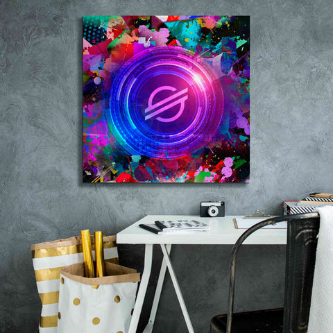 Image of 'XLM Stellar Crypto,' Canvas Wall Art,26 x 26