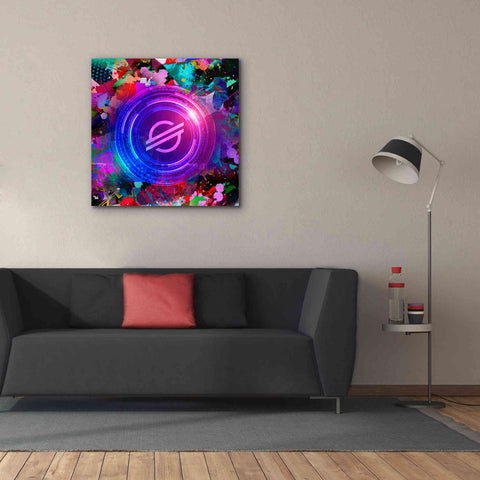 Image of 'XLM Stellar Crypto,' Canvas Wall Art,37 x 37