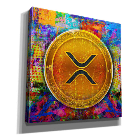 Image of 'XRP Crypto,' Canvas Wall Art,12x12x1.1x0,18x18x1.1x0,26x26x1.74x0,37x37x1.74x0