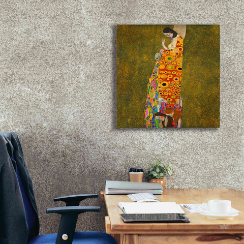 Image of Epic Art 'Hope II' by Gustav Klimt, Canvas Wall Art,26 x 26