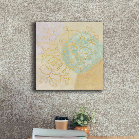 Image of Epic Art 'Mid Mod Sophisticated Floral II' by Silvia Vassileva, Canvas Wall Art,18 x 18