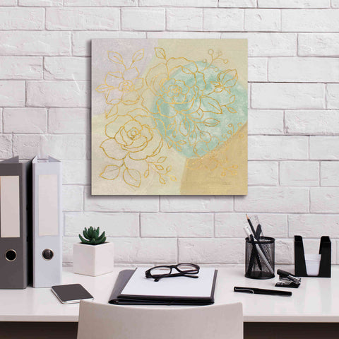 Image of Epic Art 'Mid Mod Sophisticated Floral II' by Silvia Vassileva, Canvas Wall Art,18 x 18