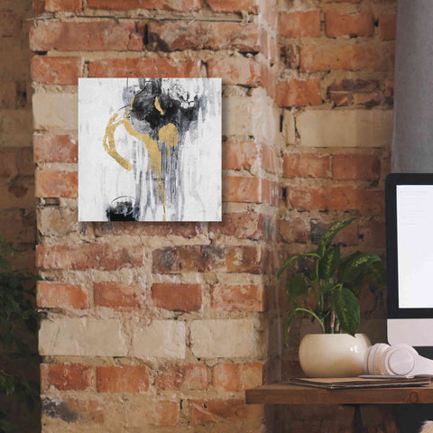 Image of Epic Art 'Golden Rain I' by Silvia Vassileva, Canvas Wall Art,12 x 12