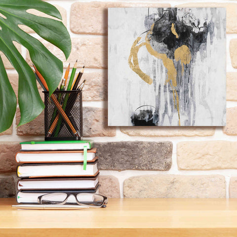 Image of Epic Art 'Golden Rain I' by Silvia Vassileva, Canvas Wall Art,12 x 12