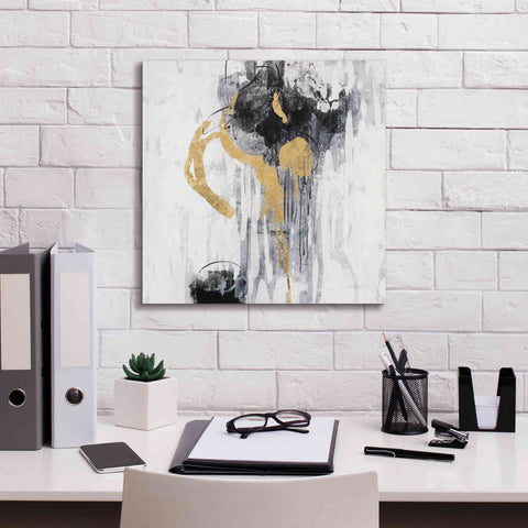 Image of Epic Art 'Golden Rain I' by Silvia Vassileva, Canvas Wall Art,18 x 18