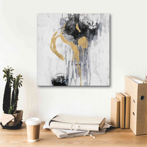 Image of Epic Art 'Golden Rain I' by Silvia Vassileva, Canvas Wall Art,18 x 18