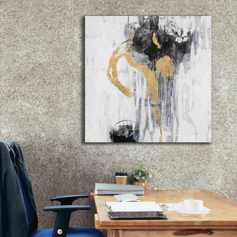 Image of Epic Art 'Golden Rain I' by Silvia Vassileva, Canvas Wall Art,37 x 37