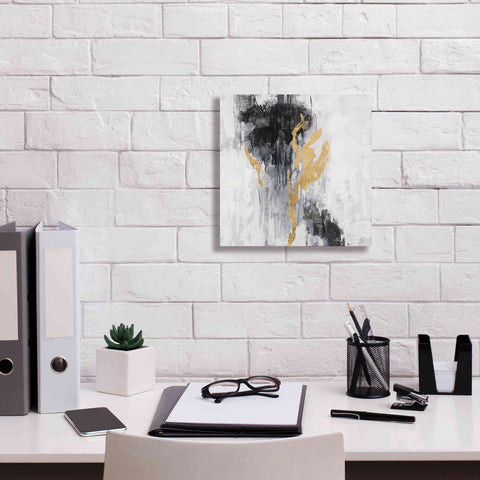 Image of Epic Art 'Golden Rain II' by Silvia Vassileva, Canvas Wall Art,12 x 12