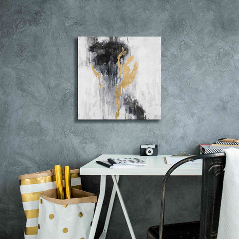Image of Epic Art 'Golden Rain II' by Silvia Vassileva, Canvas Wall Art,18 x 18