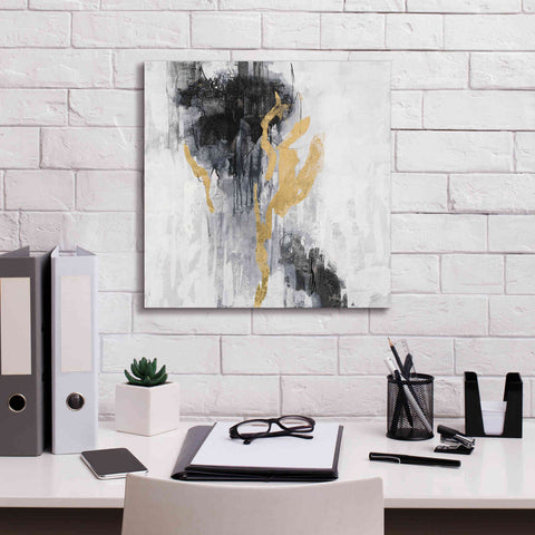 Image of Epic Art 'Golden Rain II' by Silvia Vassileva, Canvas Wall Art,18 x 18