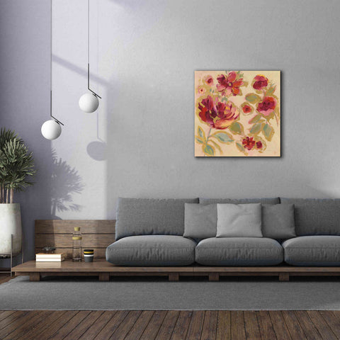 Image of Epic Art 'Gilded Loose Floral I' by Silvia Vassileva, Canvas Wall Art,37 x 37