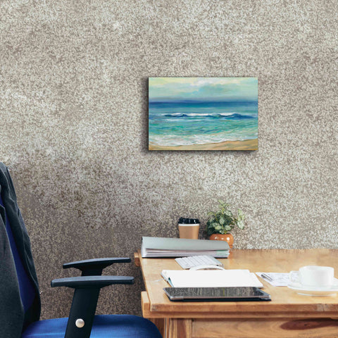 Image of Epic Art 'Seaside Sunrise' by Silvia Vassileva, Canvas Wall Art,18 x 12