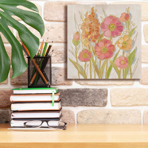 Image of Epic Art 'Opalescent Floral I' by Silvia Vassileva, Canvas Wall Art,12 x 12