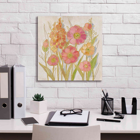 Image of Epic Art 'Opalescent Floral I' by Silvia Vassileva, Canvas Wall Art,18 x 18