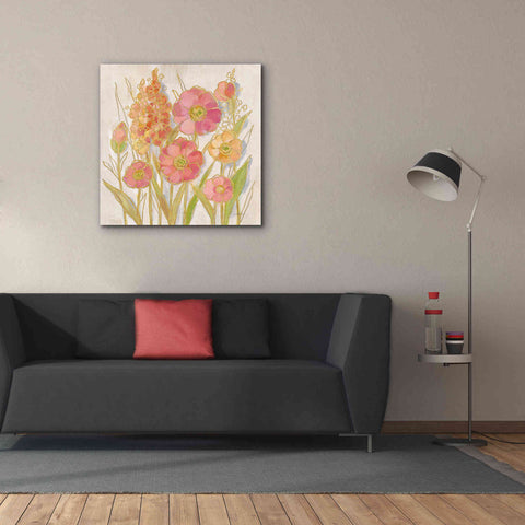 Image of Epic Art 'Opalescent Floral I' by Silvia Vassileva, Canvas Wall Art,37 x 37