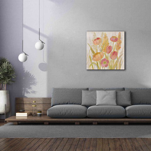 Image of Epic Art 'Opalescent Floral II' by Silvia Vassileva, Canvas Wall Art,37 x 37