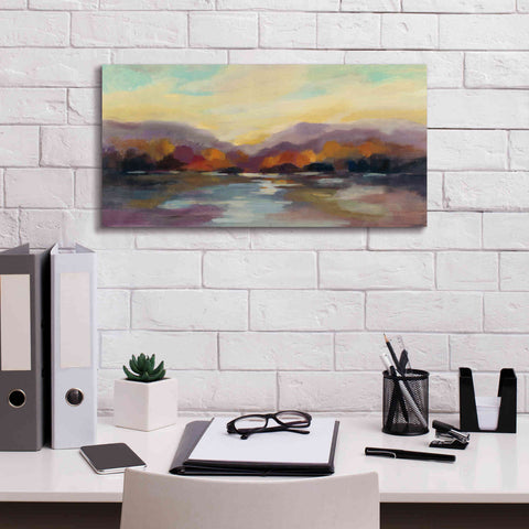 Image of Epic Art 'Fall Sunset' by Silvia Vassileva, Canvas Wall Art,24 x 12