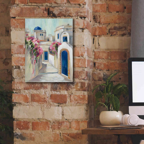 Image of Epic Art 'Santorini Street I' by Silvia Vassileva, Canvas Wall Art,12 x 16