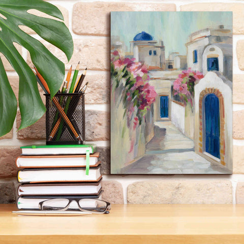 Image of Epic Art 'Santorini Street I' by Silvia Vassileva, Canvas Wall Art,12 x 16
