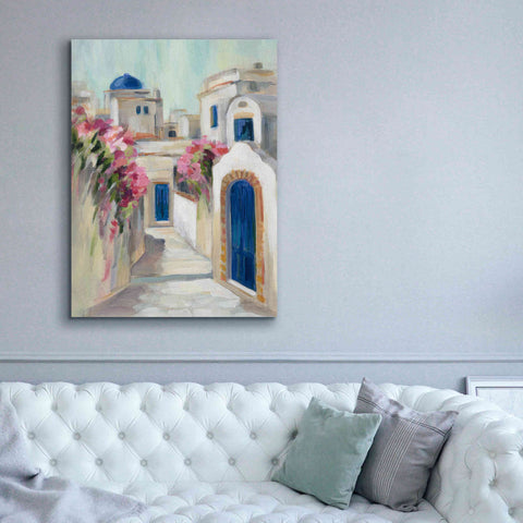 Image of Epic Art 'Santorini Street I' by Silvia Vassileva, Canvas Wall Art,40 x 54