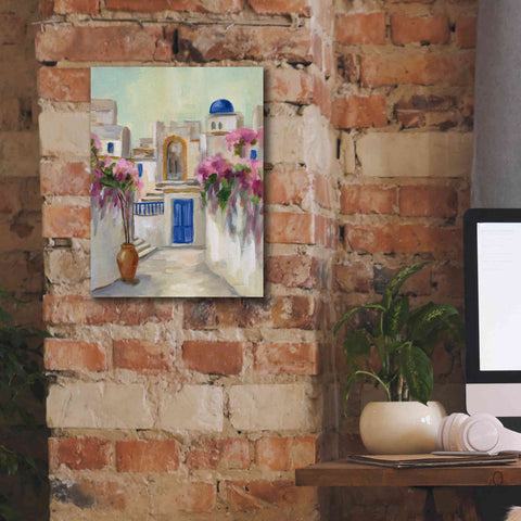 Image of Epic Art 'Santorini Street II' by Silvia Vassileva, Canvas Wall Art,12 x 16
